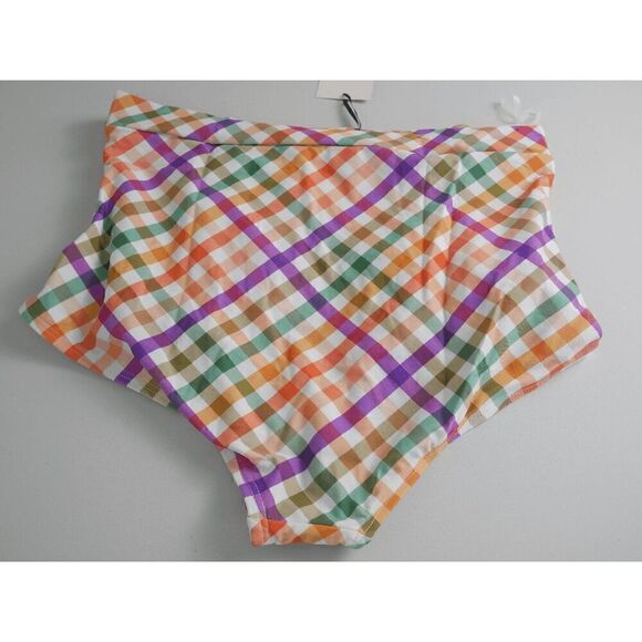 Unique vintage Pastel madras Gingham Monroe Swim Bottom 3X - Picture 3 of 6